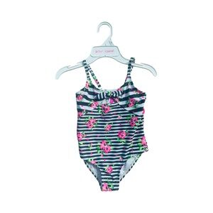 Floral Striped Betsey Johnson Kids Swimsuit